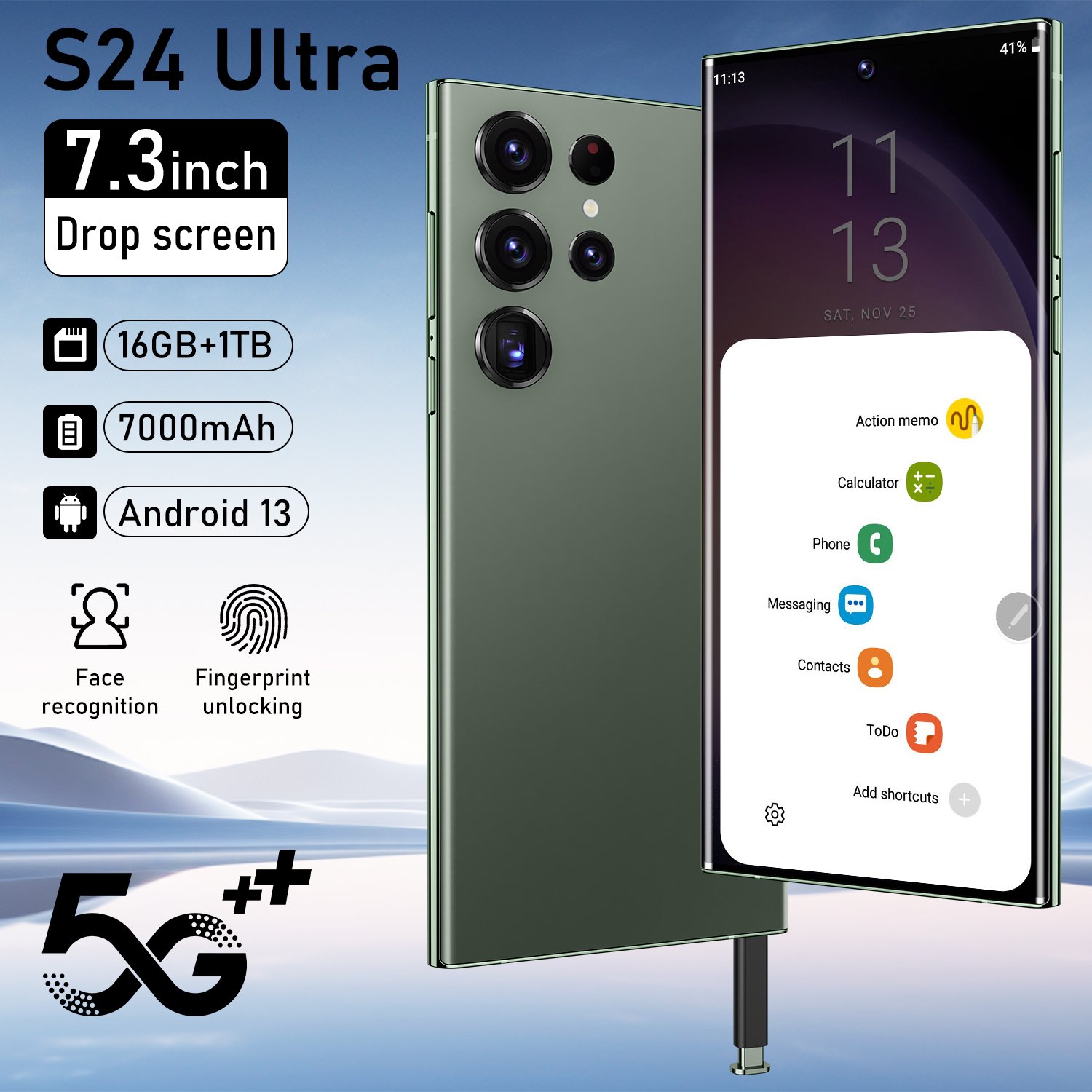 2024 Original Android 13 s24 ultra phone Smartphone 16+1TB Mobile Phone Cell Gaming Phone 5G smartphone 3G&4G smartphone